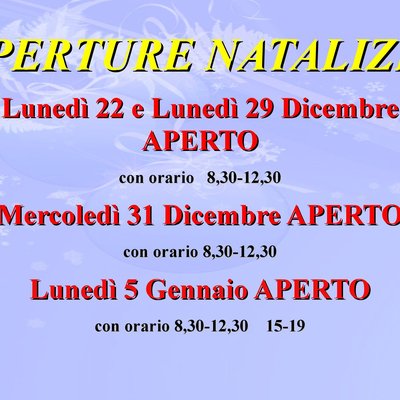 aperture natalizie 2025